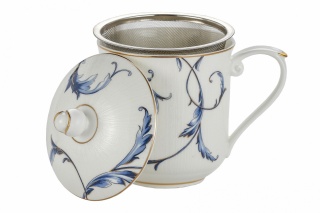 Komplet kubek z sitkiem i przykrywką do ziół na prezent