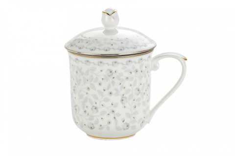 Zestaw kubek z zaparzaczem i przykrywką do ziół na prezent