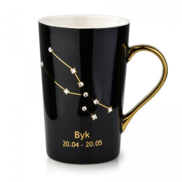 Kubek do kawy herbaty zodiak Byk z porcelany na prezent