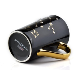 Kubek do kawy herbaty zodiak Bliźnięta z porcelany na prezent