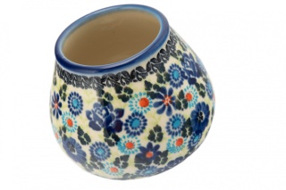 Kubek do yerba mate z ceramiki Bolesławiec kwiaty