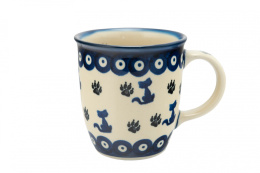 Kubek z ceramiki Bolesławiec oryginalny koty