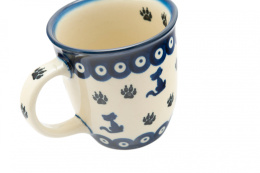 Kubek z ceramiki Bolesławiec oryginalny koty