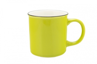 Limonkowy klasyczny kubek do herbaty kawy na prezent