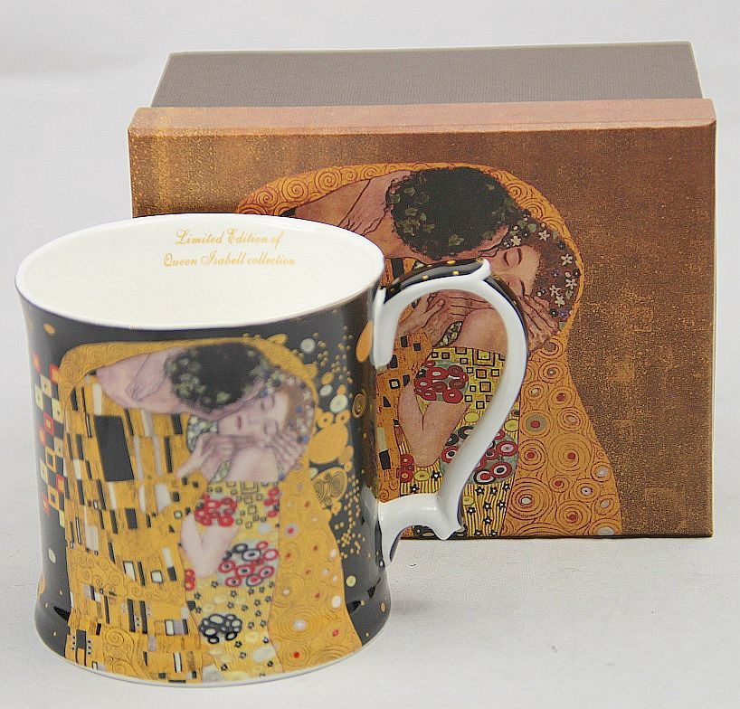 Kubek do herbaty Queen Isabell na prezent Klimt Pocałunek