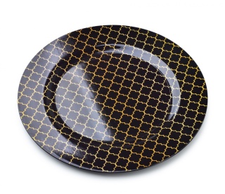 Podkładka dekoracyjna podtalerz Blanche Geo okrągły czarny