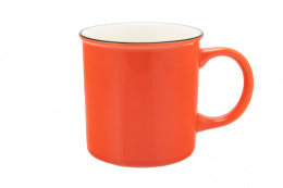 Pomarańczowy klasyczny kubek do herbaty kawy na prezent