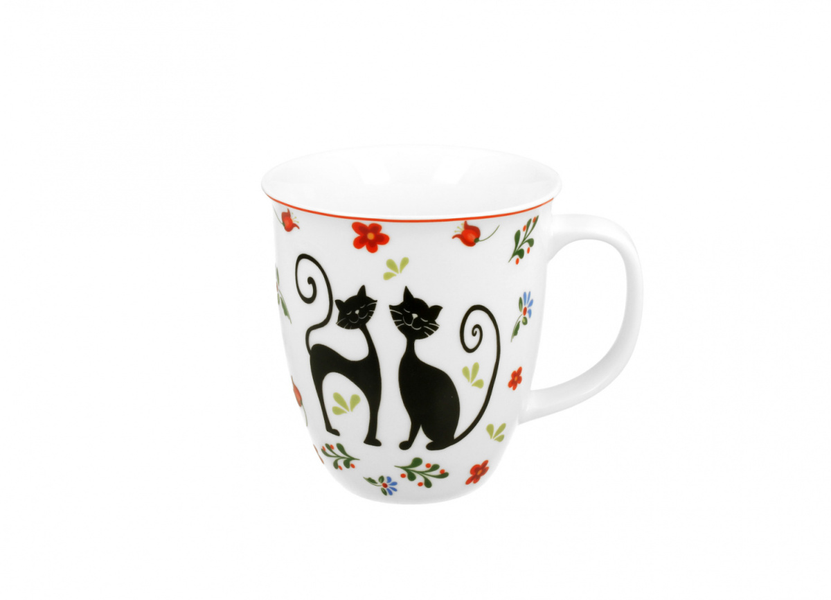 Kubek kubas porcelanowy na prezent Koty Etno koty kot