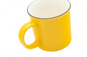 Żółty prosty kubek do herbaty kawy w pudełku na prezent