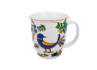 Duży kubek kubas ptaszek kaszubski porcelana na urodziny