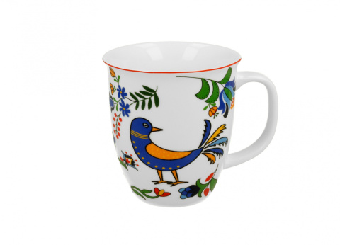 Duży kubek kubas ptaszek kaszubski porcelana na urodziny