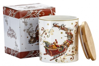 Duży pojemnik stojący kuchenny na herbatę magnoble mikołaj