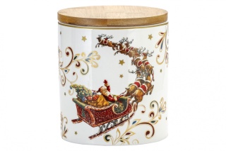 Duży pojemnik stojący kuchenny na herbatę magnoble mikołaj