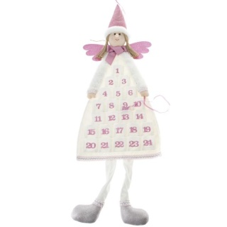Kalendarz adwentowy z materiału anioł dla dzieci na święta