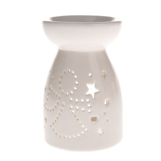 Biały kominek na wosk olejek zapachowy aniołek święta anioł