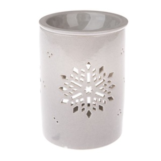 Szary kominek na wosk olejek zapachowy gwiazdki święta