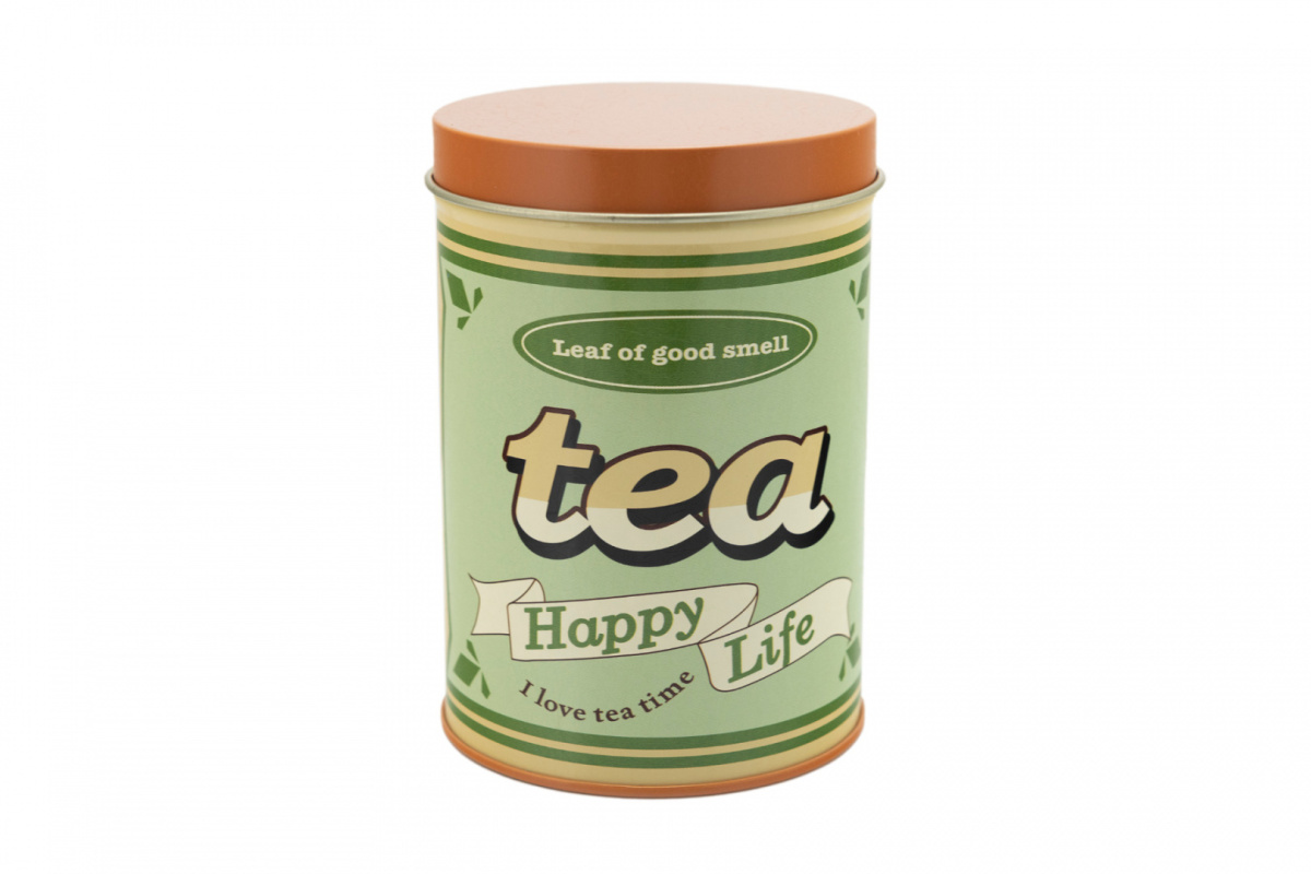 Zestaw 4 puszki do herbaty cukru kawy mąki happy life