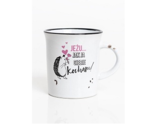 Kubek garnuszek na prezent dla zakochanych jeżu Kocham Cię