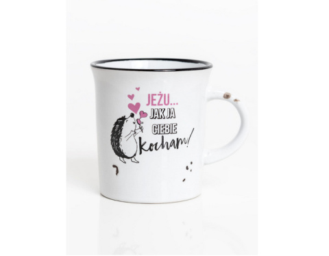 Kubek garnuszek na prezent dla zakochanych jeżu Kocham Cię
