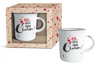 Kubek garnuszek na prezent dla zakochanych jeżu Kocham Cię
