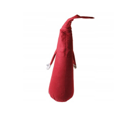 Materiałowy skrzat czerwony stojący figurka filcowa święta