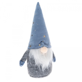 Skrzat z materiału szary stojący ozdoba prezent na święta