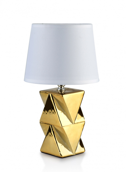Modna lampa złoto biała Luna do pokoju sypialni Triangle