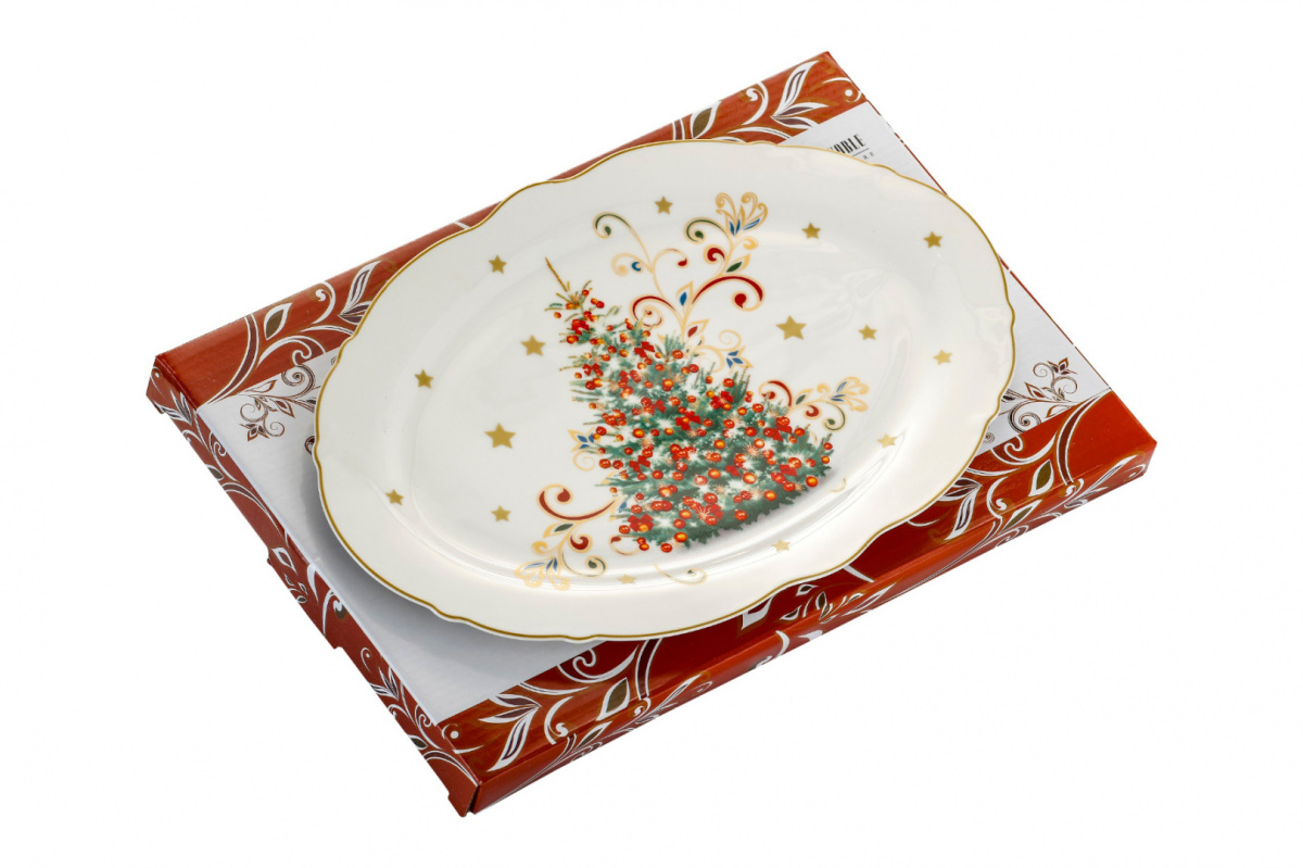 Półmisek owalny świąteczny magnoble talerz z choinką