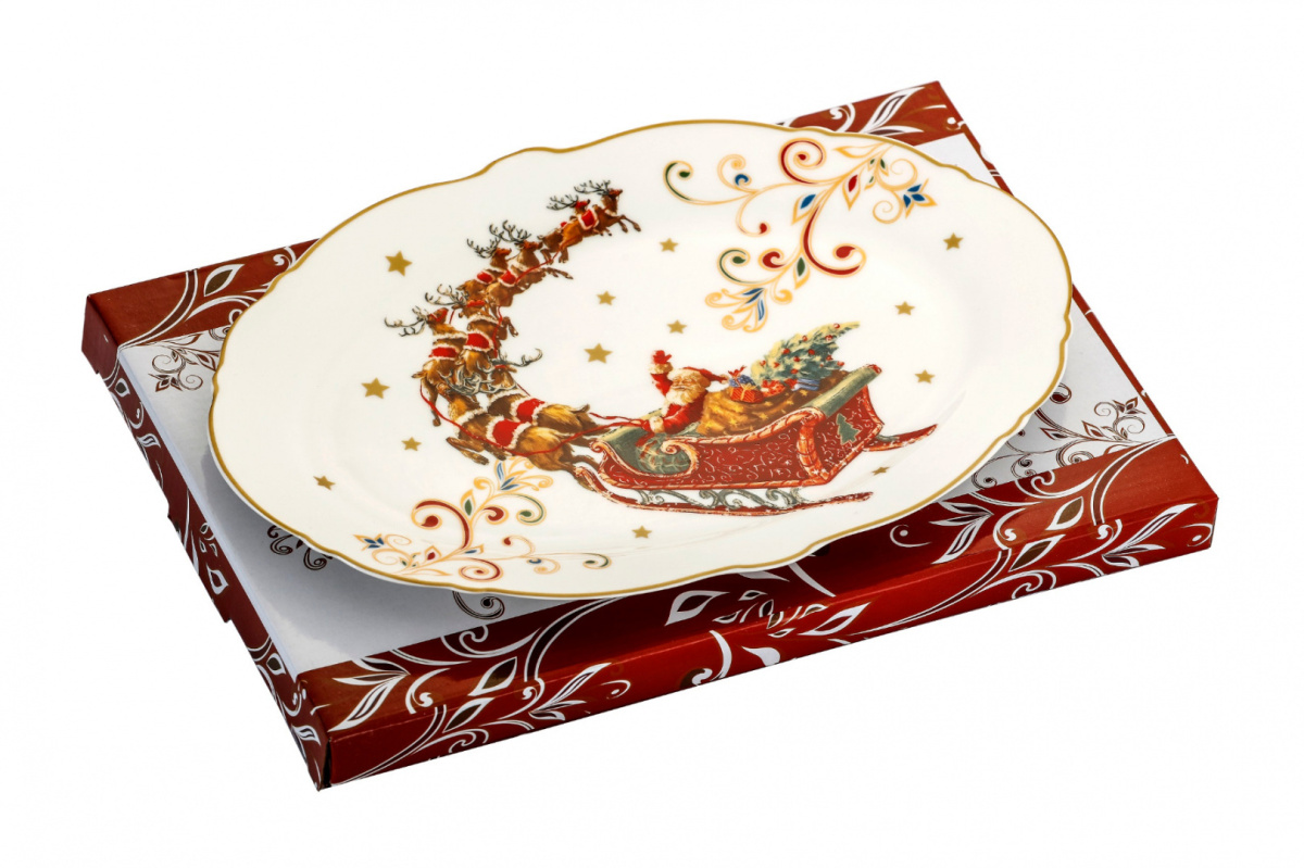 Półmisek owalny świąteczny talerz z Mikołajem magnoble
