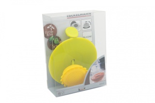 Sitko silikonowe do ziół zaparzacz z pokrywką żółty kwiat