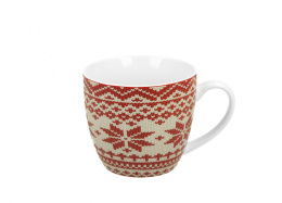 Swiąteczny kubek jumbo do herbaty prezent czerwony sweterek