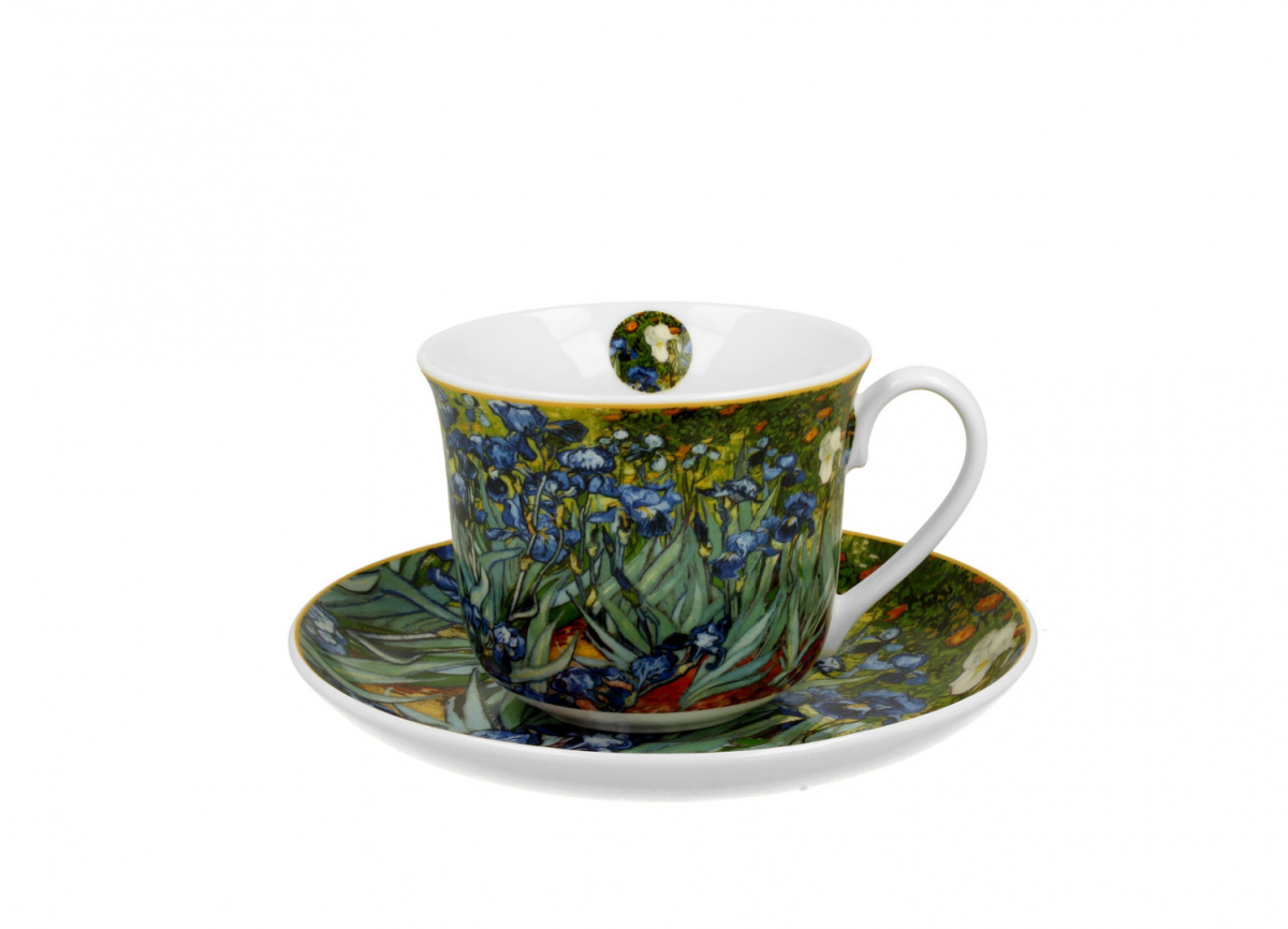 Zestaw filiżanka jumbo spodek do herbaty Van Gogh Irysy