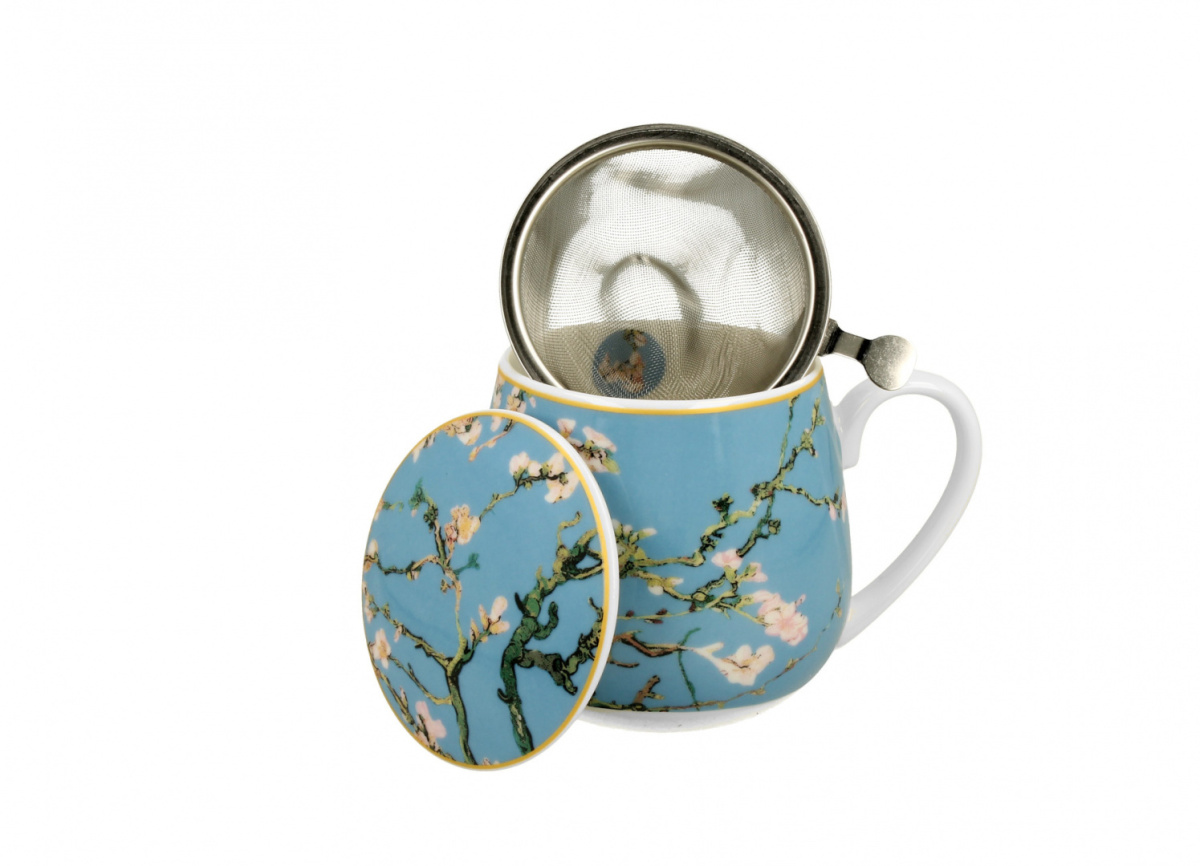 Zestaw kubek baryłka zaparzacz do herbaty Gogh Migdałowiec