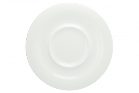 Biały talerz obiadowy płytki Thun 31 cm szeroki rant