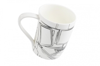 Duży kubek do herbaty kawy w pudełku na prezent komputer