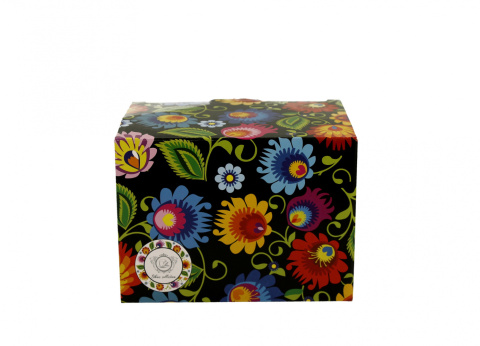 Kubek kubas country w pudełku etnic na urodziny beczułka