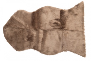 Dywanik futerko do salonu sypialni dekoracja brąz 90 cm