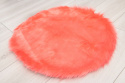 Dywanik różowy futerko do sypialni salonu dekoracja 55 cm