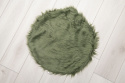 Dywanik zielony futerko do łazienki salonu na krzesło 55 cm