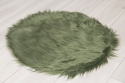 Dywanik zielony futerko do łazienki salonu na krzesło 55 cm