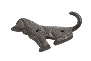 Haczyk żeliwny ścienny pies do powieszenia wieszak piesek