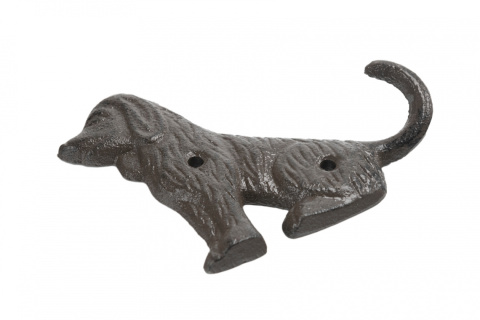 Haczyk żeliwny ścienny pies do powieszenia wieszak piesek