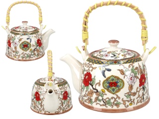 Komplet dzbanek czajnik ceramiczny z zaparzaczem orientalny