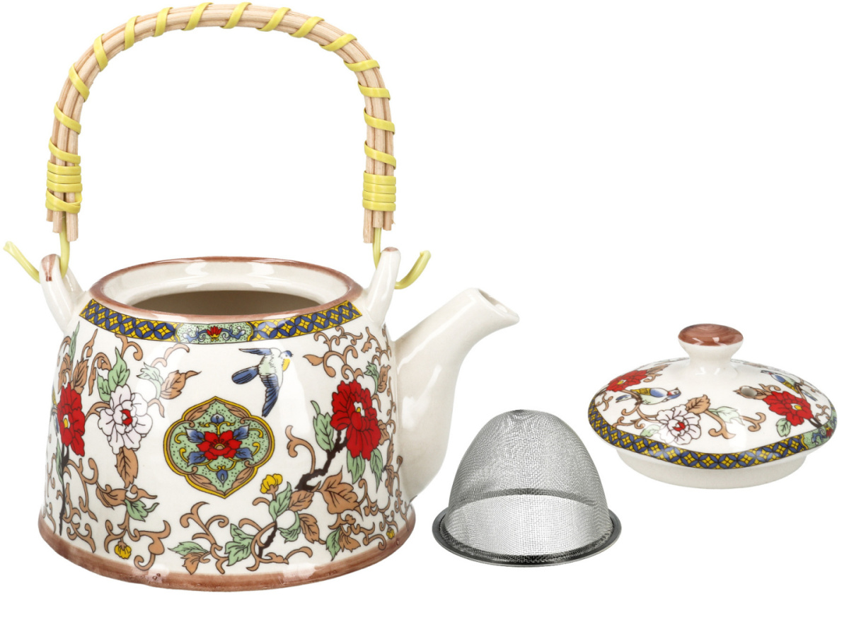 Komplet dzbanek czajnik ceramiczny z zaparzaczem orientalny