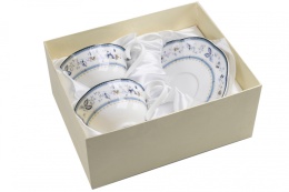 Komplet ekskluzywne 2 filiżanki w pudełku niebieskie