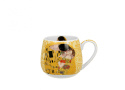 Kubek baryłka do herbaty Klimt Pocałunek na prezent ecru
