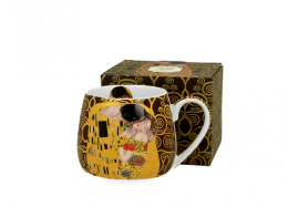 Kubek baryłka do herbaty Klimt Pocałunek na urodziny brąz