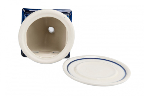 Świecznik z ceramiki Bolesławiec klasyczny wzór