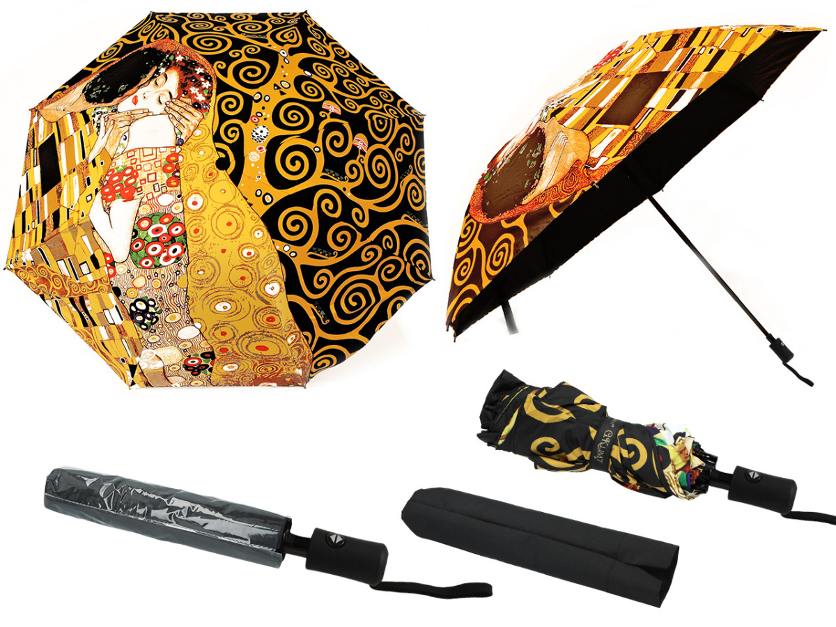 Parasolka parasol składany automat Klimt kiss Drzewo Carmani