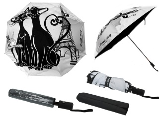 Parasolka parasol składany automatyczny koci świat Carmani